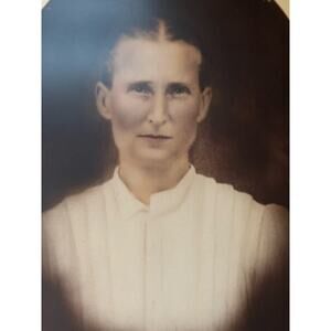 Hand Tinted Framed Photograph Woman Tennessee 19x15" w Frame